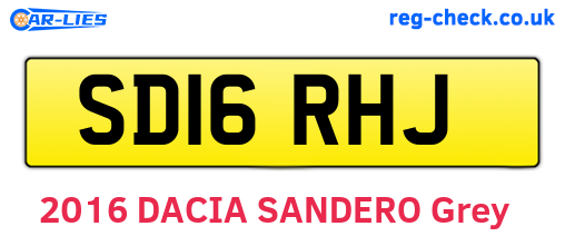SD16RHJ are the vehicle registration plates.