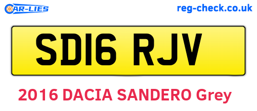SD16RJV are the vehicle registration plates.