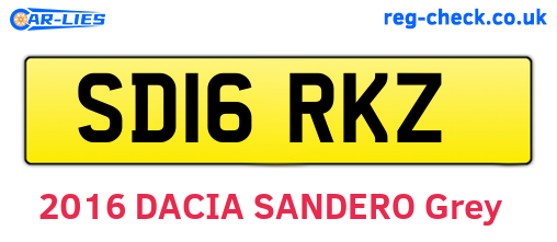 SD16RKZ are the vehicle registration plates.