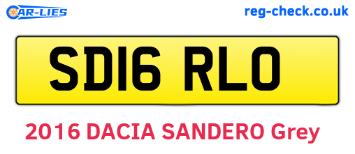 SD16RLO are the vehicle registration plates.