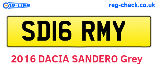 SD16RMY are the vehicle registration plates.