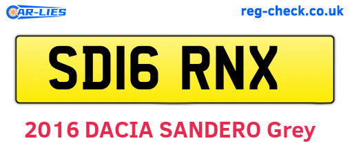 SD16RNX are the vehicle registration plates.