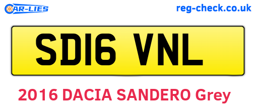 SD16VNL are the vehicle registration plates.