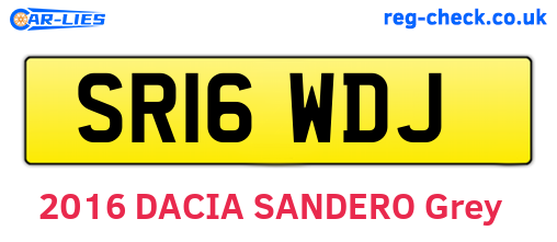 SR16WDJ are the vehicle registration plates.