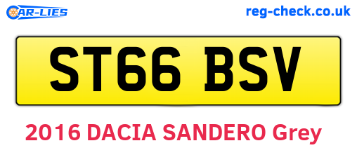ST66BSV are the vehicle registration plates.