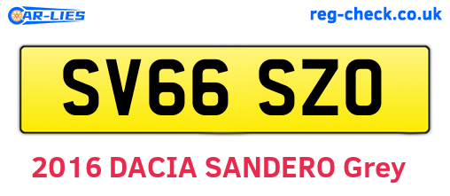 SV66SZO are the vehicle registration plates.