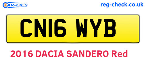 CN16WYB are the vehicle registration plates.