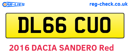 DL66CUO are the vehicle registration plates.