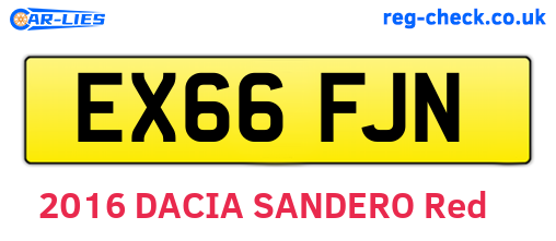 EX66FJN are the vehicle registration plates.