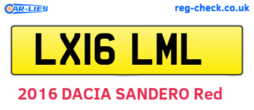 LX16LML are the vehicle registration plates.