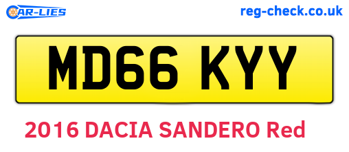 MD66KYY are the vehicle registration plates.