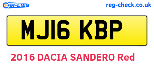 MJ16KBP are the vehicle registration plates.