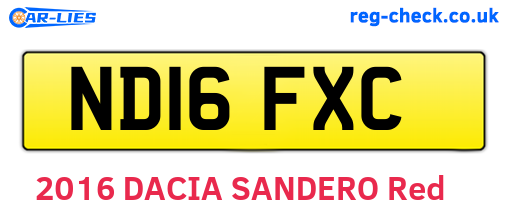 ND16FXC are the vehicle registration plates.