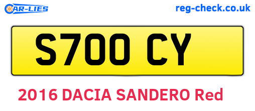 S70OCY are the vehicle registration plates.