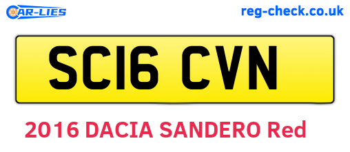 SC16CVN are the vehicle registration plates.