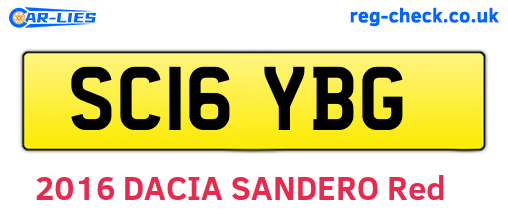 SC16YBG are the vehicle registration plates.