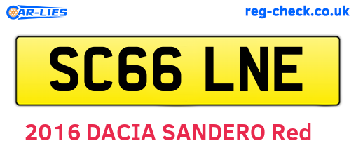 SC66LNE are the vehicle registration plates.