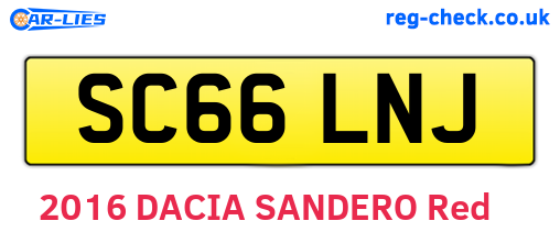 SC66LNJ are the vehicle registration plates.