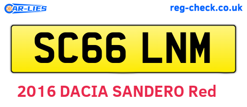 SC66LNM are the vehicle registration plates.