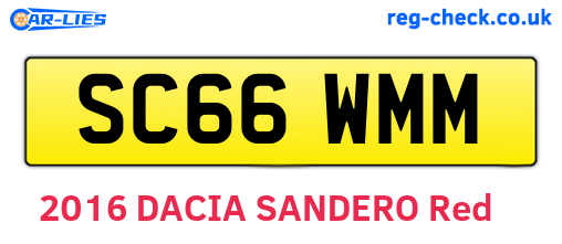 SC66WMM are the vehicle registration plates.