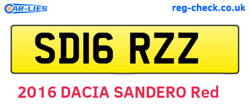 SD16RZZ are the vehicle registration plates.