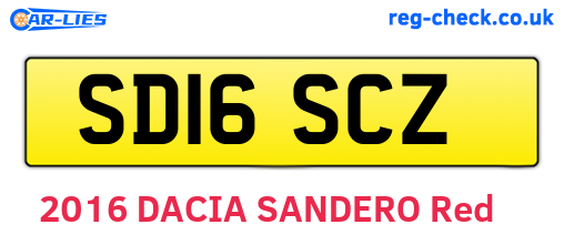 SD16SCZ are the vehicle registration plates.