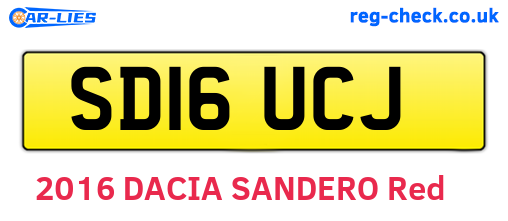 SD16UCJ are the vehicle registration plates.