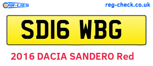 SD16WBG are the vehicle registration plates.