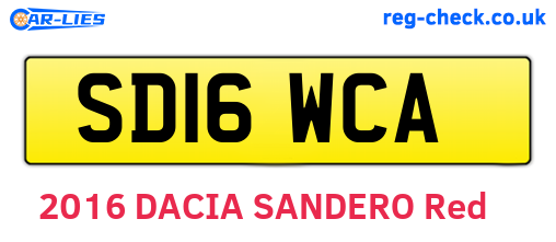 SD16WCA are the vehicle registration plates.