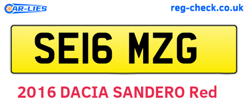 SE16MZG are the vehicle registration plates.