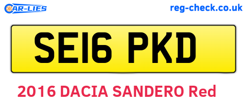 SE16PKD are the vehicle registration plates.