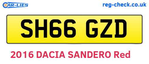 SH66GZD are the vehicle registration plates.
