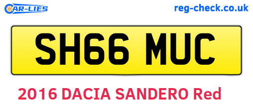 SH66MUC are the vehicle registration plates.