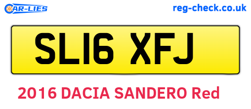SL16XFJ are the vehicle registration plates.