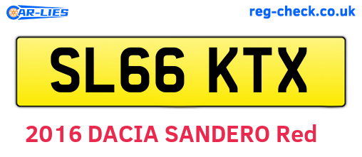 SL66KTX are the vehicle registration plates.