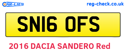 SN16OFS are the vehicle registration plates.
