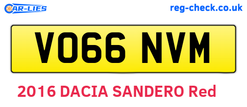 VO66NVM are the vehicle registration plates.