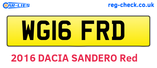 WG16FRD are the vehicle registration plates.