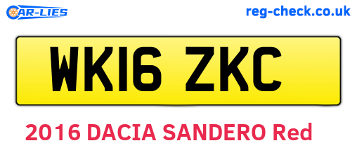 WK16ZKC are the vehicle registration plates.