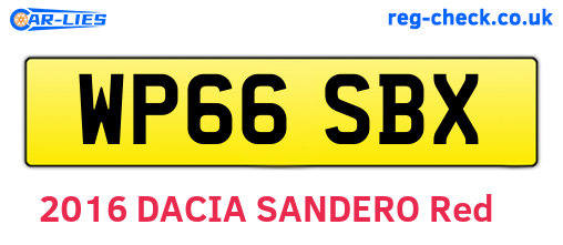 WP66SBX are the vehicle registration plates.