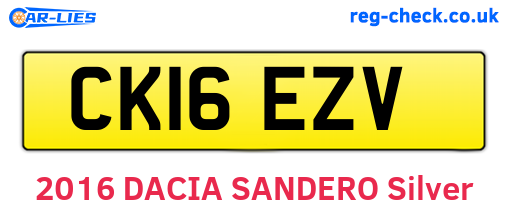 CK16EZV are the vehicle registration plates.