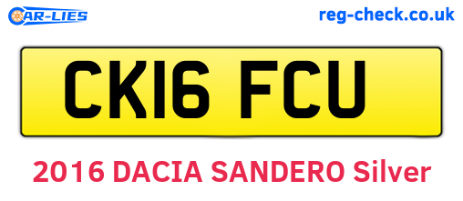 CK16FCU are the vehicle registration plates.