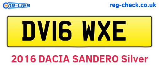 DV16WXE are the vehicle registration plates.