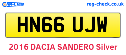 HN66UJW are the vehicle registration plates.