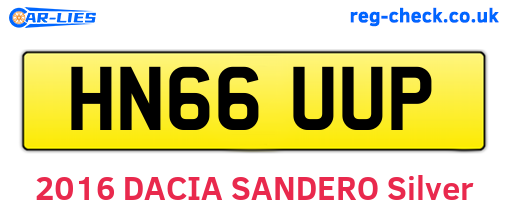 HN66UUP are the vehicle registration plates.
