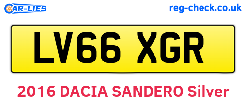 LV66XGR are the vehicle registration plates.