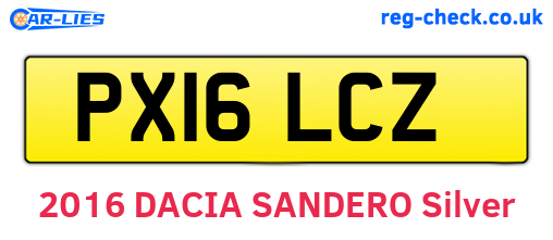 PX16LCZ are the vehicle registration plates.