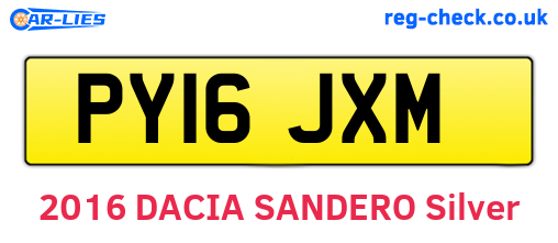 PY16JXM are the vehicle registration plates.