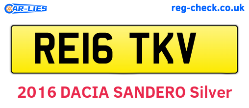RE16TKV are the vehicle registration plates.