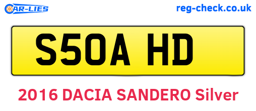S50AHD are the vehicle registration plates.